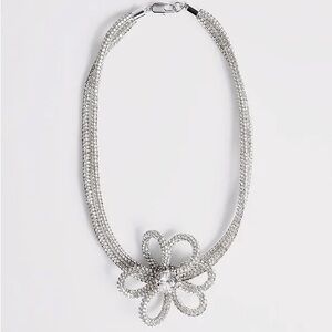 Flower Rhinestone Necklace